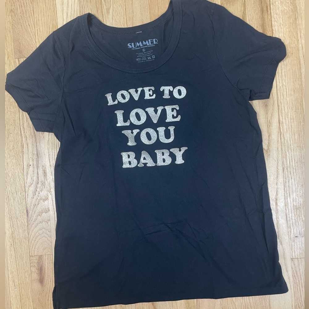 Donna Summer T-Shirt The Musical Love Glitter Disco XL T-shirt Black 70s Singer - Picture 4 of 12